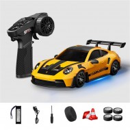 Hstar D43-01 RTR RC Drift Car – 1/43 Scale 4WD Mini Drift RC Car - YELLOW